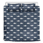 Shark Fish Pattern Print Duvet Cover Bedding Set
