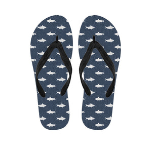 Shark Fish Pattern Print Flip Flops