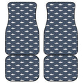 Shark Fish Pattern Print Front and Back Car Floor Mats