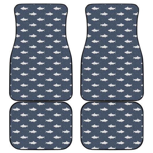 Shark Fish Pattern Print Front and Back Car Floor Mats