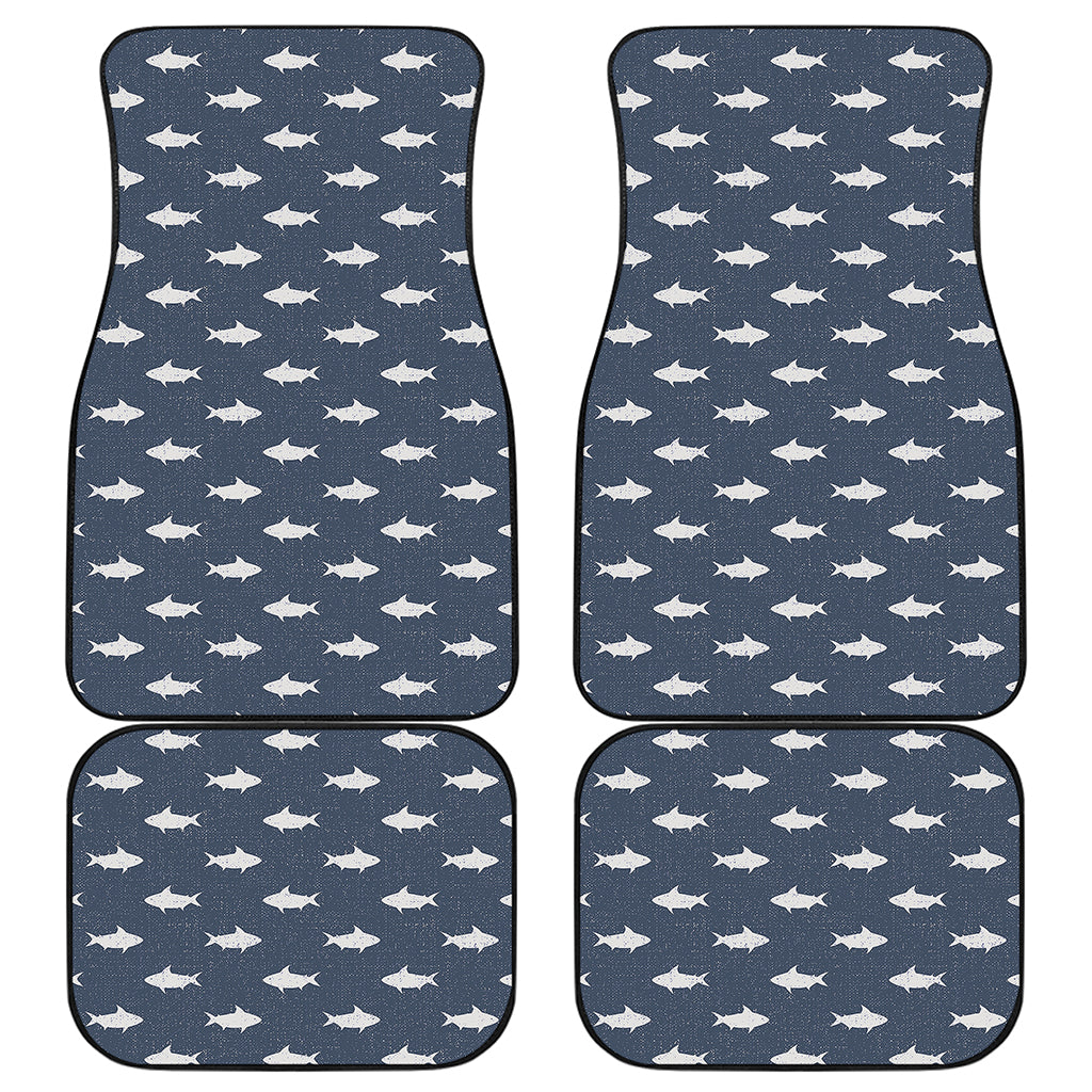 Shark Fish Pattern Print Front and Back Car Floor Mats