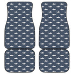 Shark Fish Pattern Print Front and Back Car Floor Mats