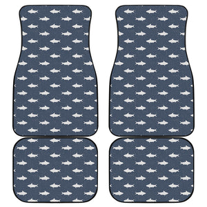 Shark Fish Pattern Print Front and Back Car Floor Mats