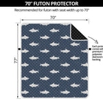 Shark Fish Pattern Print Futon Protector