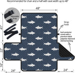 Shark Fish Pattern Print Half Sofa Protector