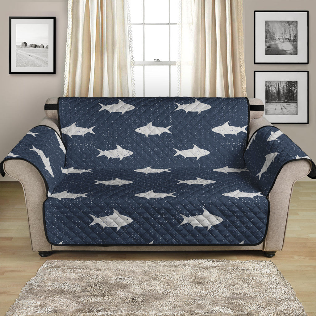 Shark Fish Pattern Print Loveseat Protector