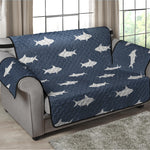 Shark Fish Pattern Print Loveseat Protector