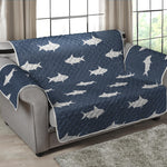 Shark Fish Pattern Print Loveseat Protector