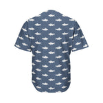 Shark Fish Pattern Print Men's Baseball Jersey