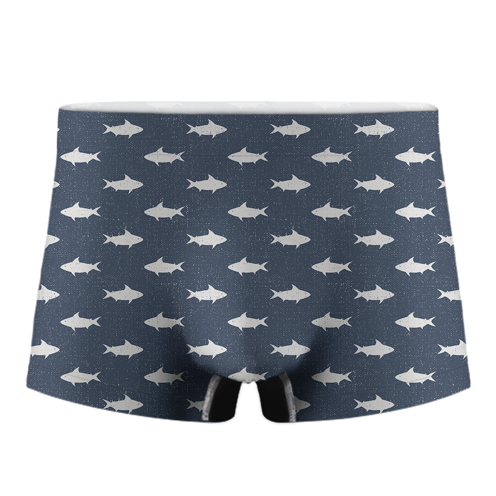 Shark Fish Pattern Print Men's Boxer Briefs