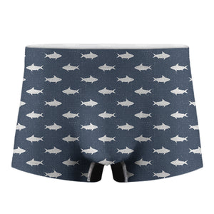 Shark Fish Pattern Print Men's Boxer Briefs