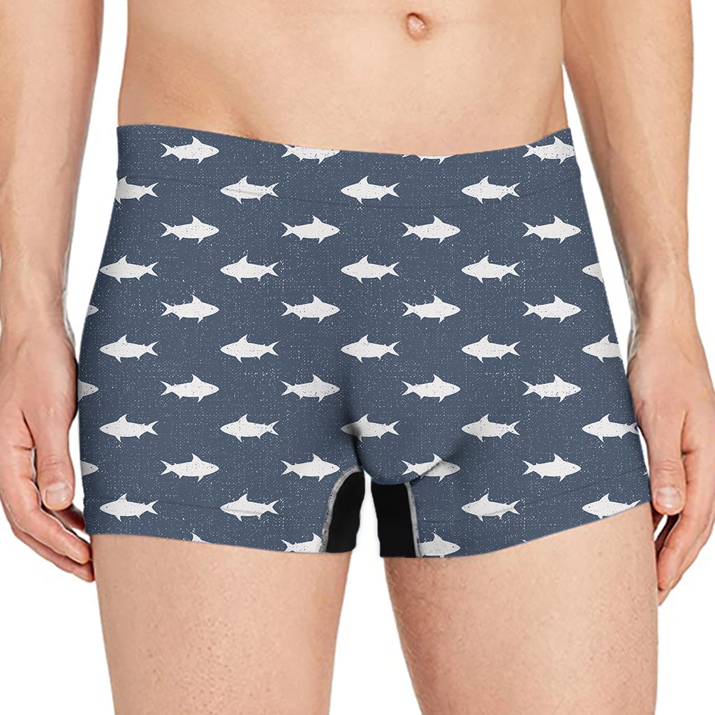 Shark Fish Pattern Print Men's Boxer Briefs