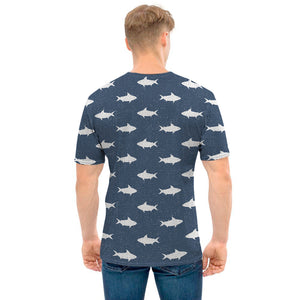 Shark Fish Pattern Print Men's T-Shirt