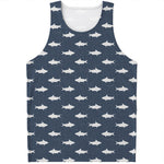 Shark Fish Pattern Print Men's Tank Top