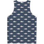 Shark Fish Pattern Print Men's Tank Top