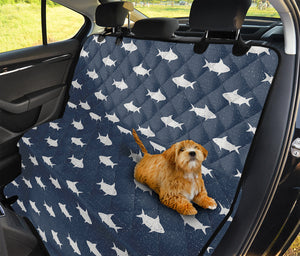 Shark Fish Pattern Print Pet Car Back Seat Cover