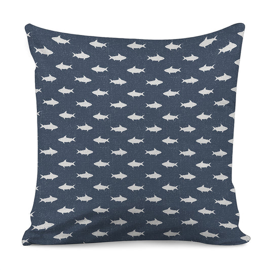 Shark Fish Pattern Print Pillow Cover