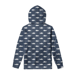 Shark Fish Pattern Print Pullover Hoodie