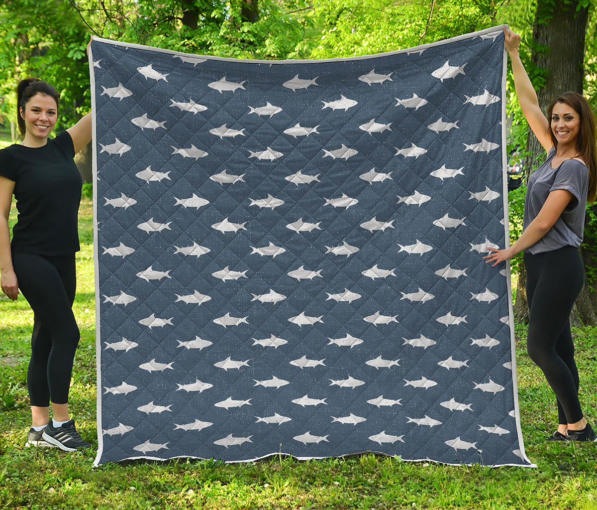 Shark Fish Pattern Print Quilt
