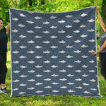Shark Fish Pattern Print Quilt