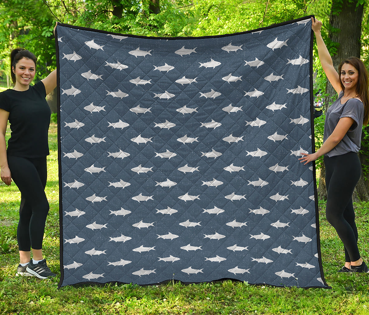 Shark Fish Pattern Print Quilt