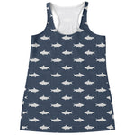 Shark Fish Pattern Print Women's Racerback Tank Top