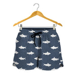 Shark Fish Pattern Print Women's Shorts