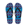 Shark Knitted Pattern Print Flip Flops