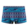 Shark Knitted Pattern Print Men's Boxer Briefs