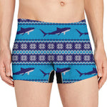 Shark Knitted Pattern Print Men's Boxer Briefs
