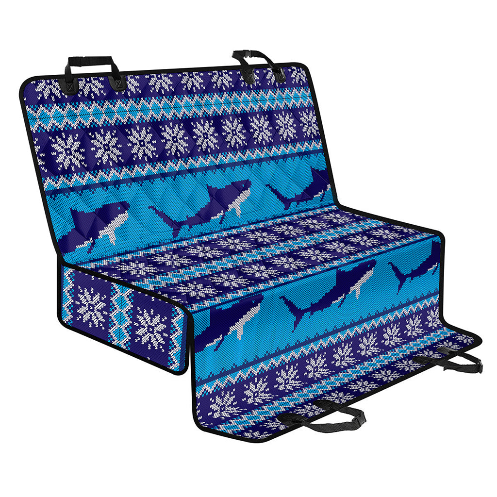 Shark Knitted Pattern Print Pet Car Back Seat Cover