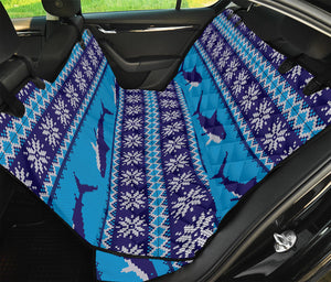 Shark Knitted Pattern Print Pet Car Back Seat Cover