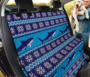 Shark Knitted Pattern Print Pet Car Back Seat Cover