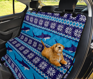 Shark Knitted Pattern Print Pet Car Back Seat Cover