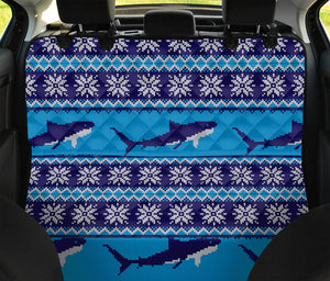 Shark Knitted Pattern Print Pet Car Back Seat Cover