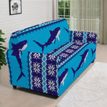 Shark Knitted Pattern Print Sofa Cover