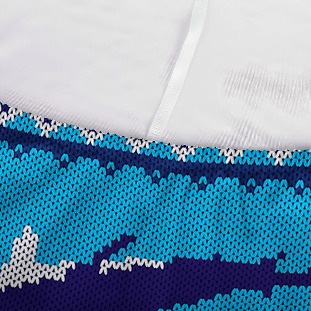 Shark Knitted Pattern Print Sofa Cover