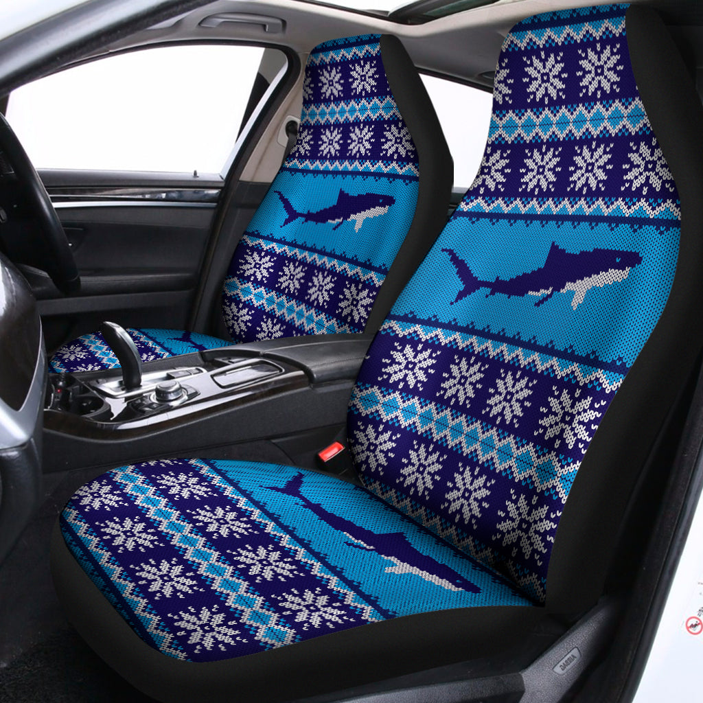 Shark Knitted Pattern Print Universal Fit Car Seat Covers