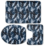 Shark Underwear Pattern Print 3 Piece Bath Mat Set