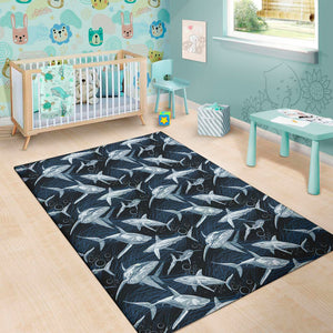 Shark Underwear Pattern Print Area Rug