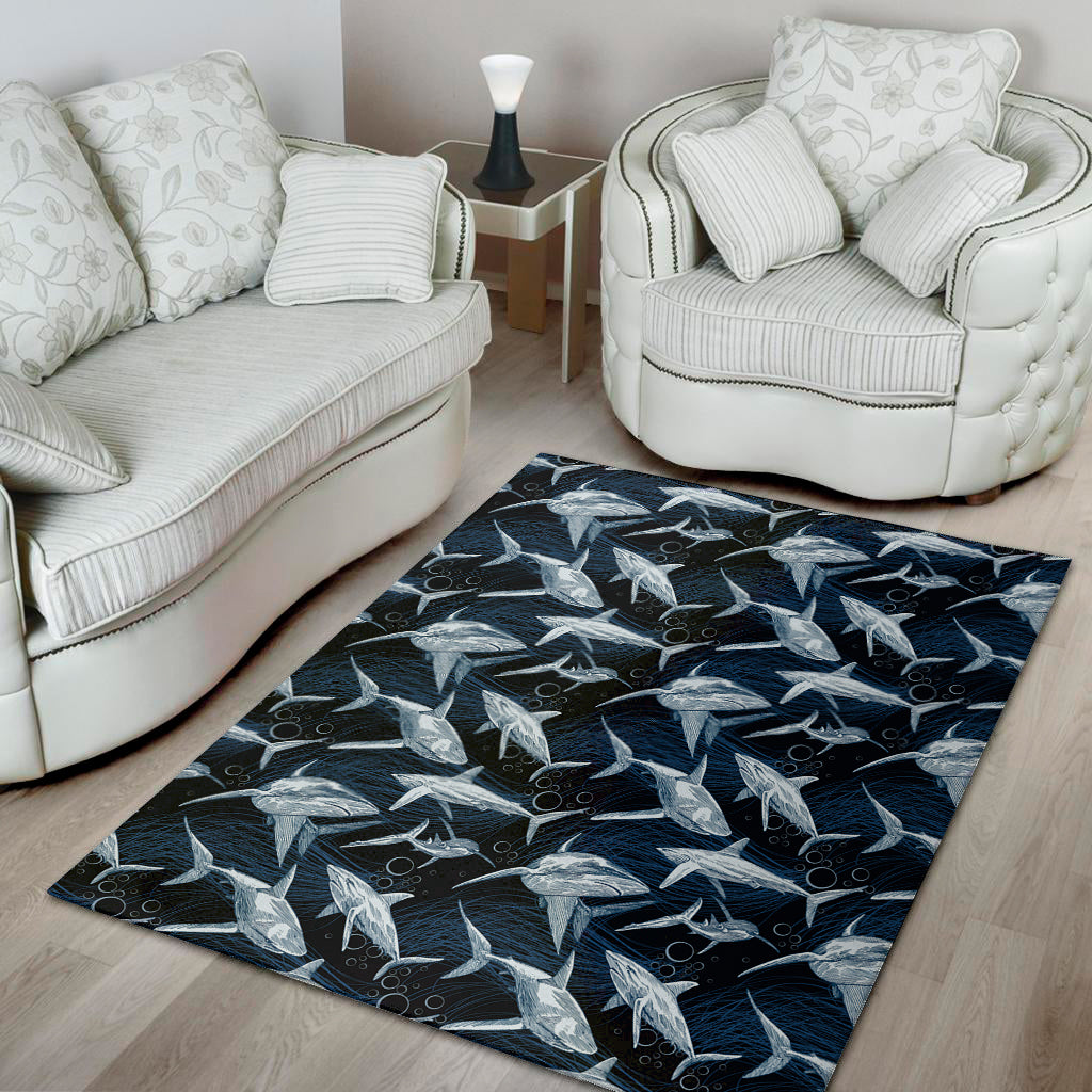 Shark Underwear Pattern Print Area Rug