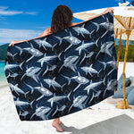Shark Underwear Pattern Print Beach Sarong Wrap