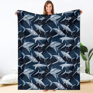 Shark Underwear Pattern Print Blanket