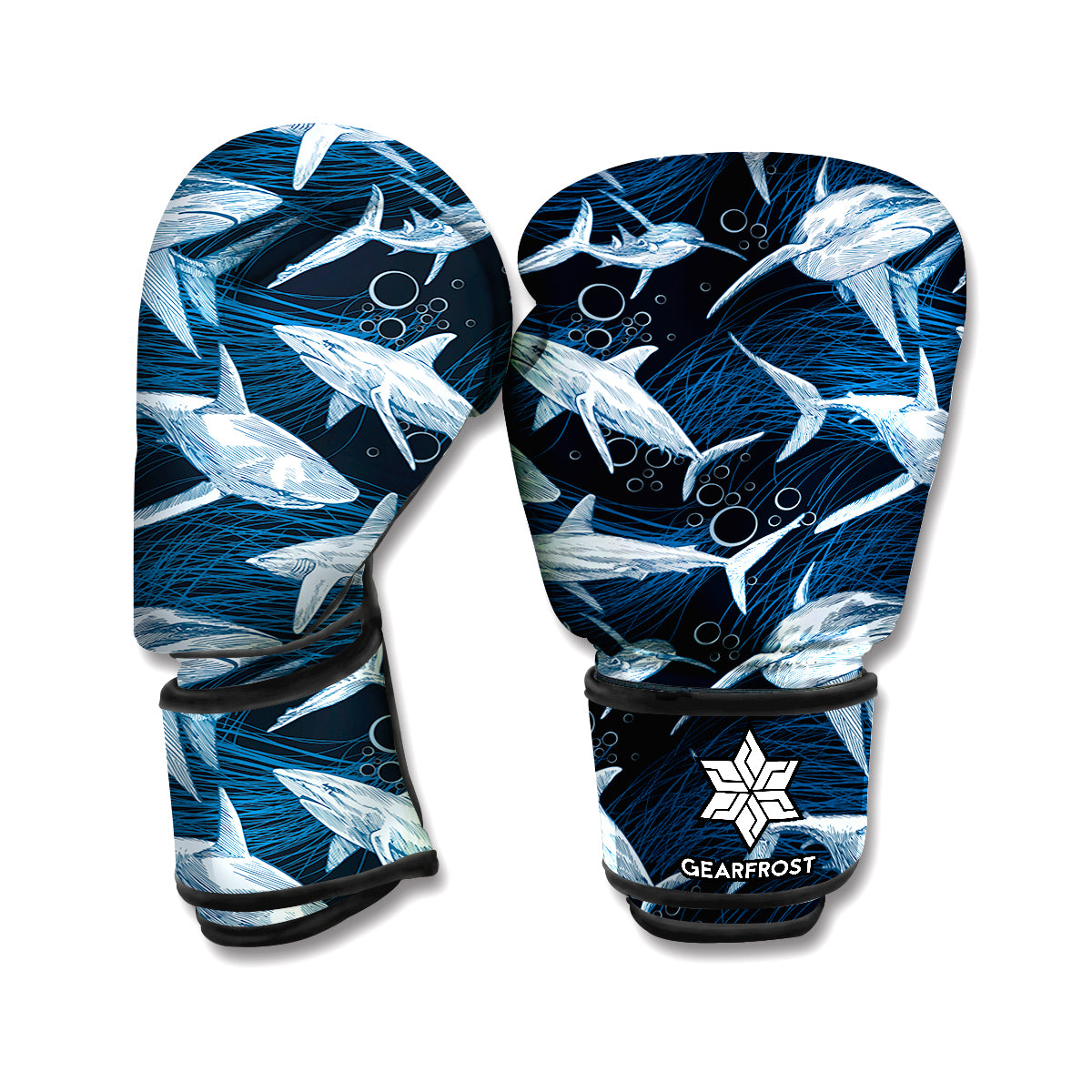 Shark Underwear Pattern Print Boxing Gloves