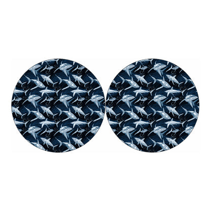 Shark Underwear Pattern Print Car Coasters