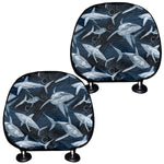 Shark Underwear Pattern Print Car Headrest Covers