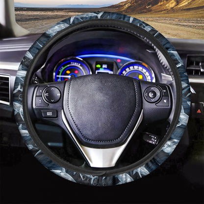 Shark Underwear Pattern Print Car Steering Wheel Cover