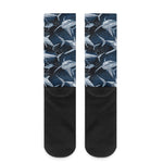 Shark Underwear Pattern Print Crew Socks