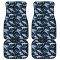 Shark Underwear Pattern Print Front and Back Car Floor Mats