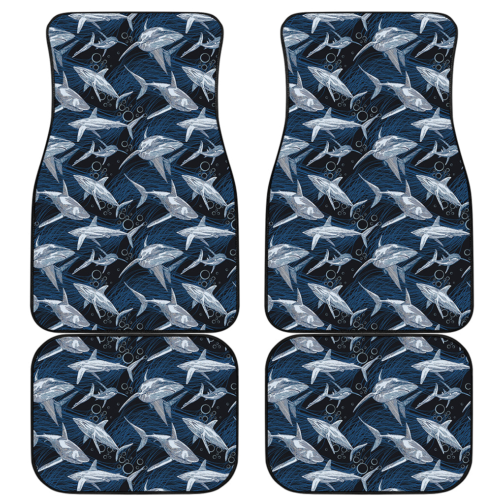 Shark Underwear Pattern Print Front and Back Car Floor Mats